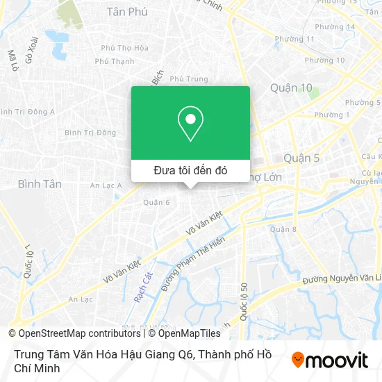 Bản đồ Trung Tâm Văn Hóa Hậu Giang Q6