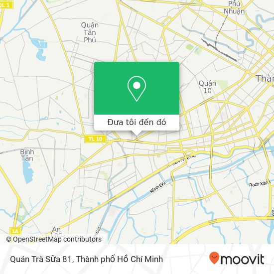Bản đồ Quán Trà Sữa 81, 256 ĐƯỜNG Minh Phụng Quận 11, Thành Phố Hồ Chí Minh