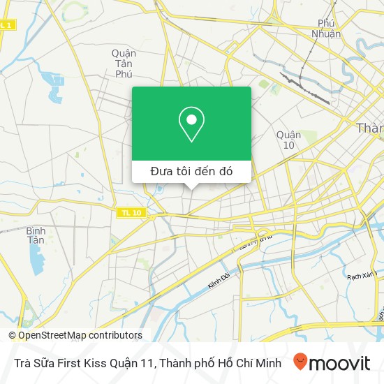 Bản đồ Trà Sữa First Kiss Quận 11, 401 ĐƯỜNG Minh Phụng Quận 11, Thành Phố Hồ Chí Minh