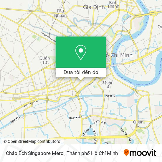 Bản đồ Cháo Ếch Singapore Merci