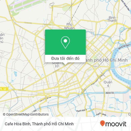 Bản đồ Cafe Hòa Bình, 240 ĐƯỜNG 3 Tháng 2 Quận 10, Thành Phố Hồ Chí Minh