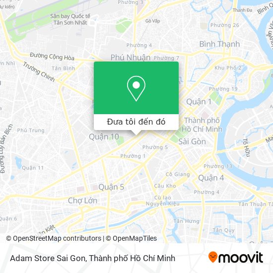 Bản đồ Adam Store Sai Gon
