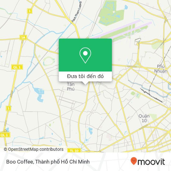 Bản đồ Boo Coffee, 63 ĐƯỜNG Thống Nhất Quận Tân Phú, Thành Phố Hồ Chí Minh