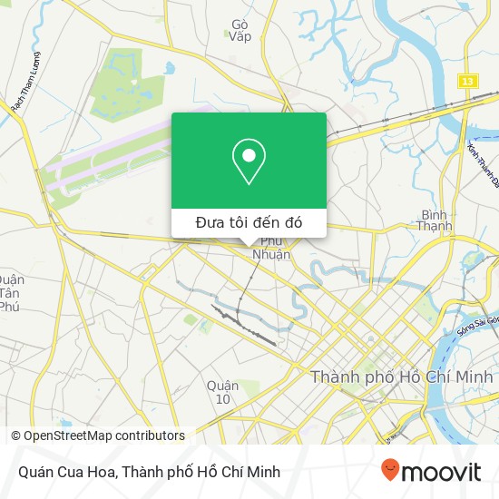 Bản đồ Quán Cua Hoa, 10 ĐƯỜNG Trương Quốc Dung Quận Phú Nhuận, Thành Phố Hồ Chí Minh
