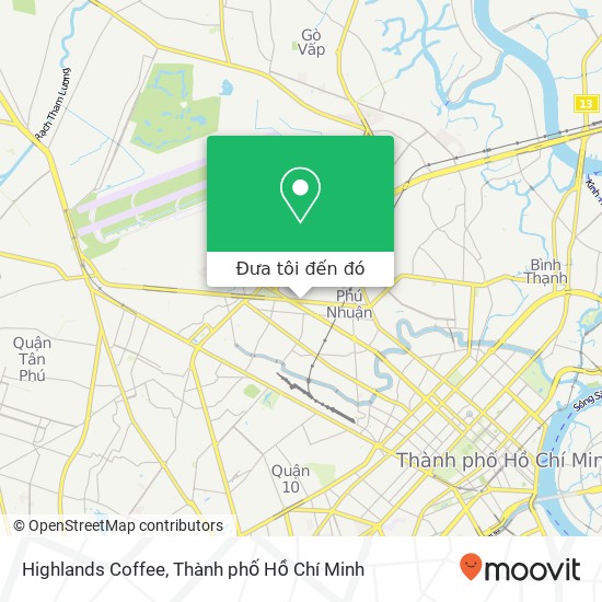 Bản đồ Highlands Coffee, ĐƯỜNG Hoàng Văn Thụ Quận Phú Nhuận, Thành Phố Hồ Chí Minh