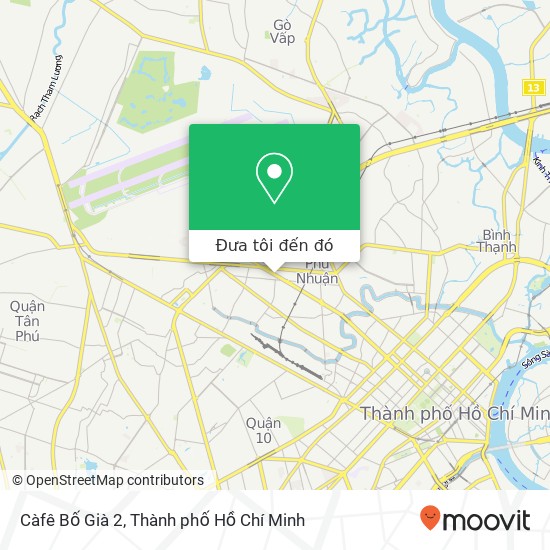 Bản đồ Càfê Bố Già 2, 299 ĐƯỜNG Nguyễn Văn Trỗi Quận Tân Bình, Thành Phố Hồ Chí Minh