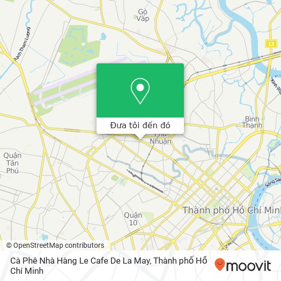Bản đồ Cà Phê Nhà Hàng Le Cafe De La May, 285 ĐƯỜNG Nguyễn Văn Trỗi Quận Phú Nhuận, Thành Phố Hồ Chí Minh