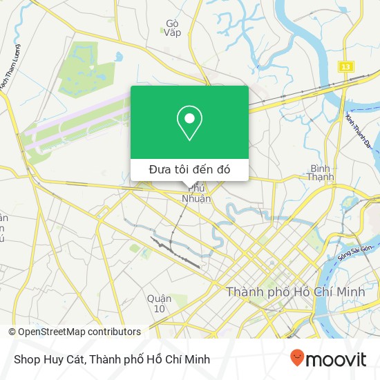 Bản đồ Shop Huy Cát, 38 ĐƯỜNG Hồ Văn Huê Quận Phú Nhuận, Thành Phố Hồ Chí Minh