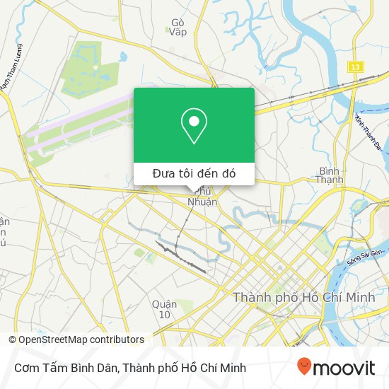 Bản đồ Cơm Tấm Bình Dân, ĐƯỜNG Hồ Văn Huê Quận Phú Nhuận, Thành Phố Hồ Chí Minh