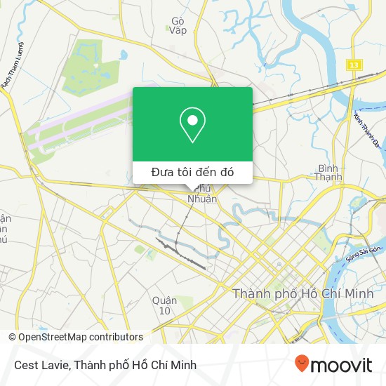 Bản đồ Cest Lavie, ĐƯỜNG Hồ Văn Huê Quận Phú Nhuận, Thành Phố Hồ Chí Minh