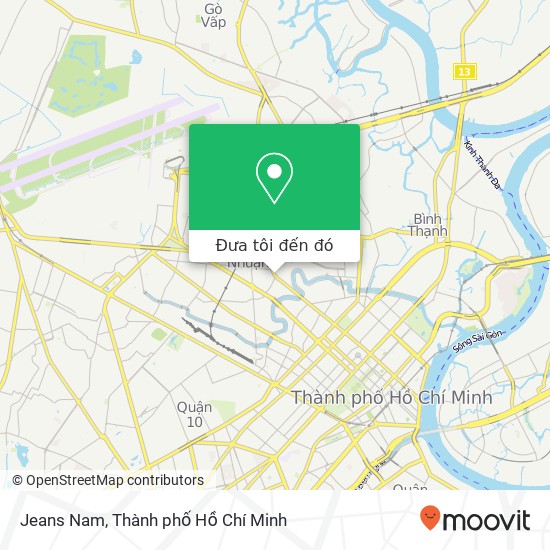 Bản đồ Jeans Nam, ĐƯỜNG Phan Đình Phùng Quận Phú Nhuận, Thành Phố Hồ Chí Minh