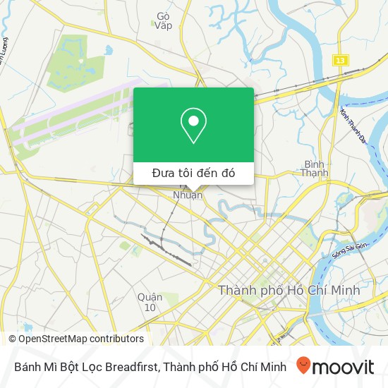 Bản đồ Bánh Mì Bột Lọc Breadfirst, HẺM 176 Trần Huy Liệu Quận Phú Nhuận, Thành Phố Hồ Chí Minh