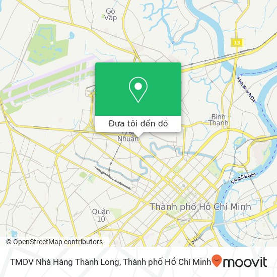 Bản đồ TMDV Nhà Hàng Thành Long, Quận Phú Nhuận, Thành Phố Hồ Chí Minh