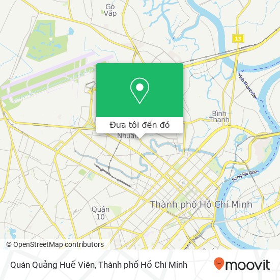Bản đồ Quán Quảng Huế Viên, ĐƯỜNG Phan Đình Phùng Quận Phú Nhuận, Thành Phố Hồ Chí Minh