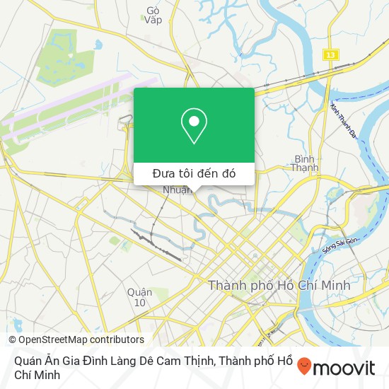 Bản đồ Quán Ăn Gia Đình Làng Dê Cam Thịnh, ĐƯỜNG Phan Đình Phùng Quận Phú Nhuận, Thành Phố Hồ Chí Minh