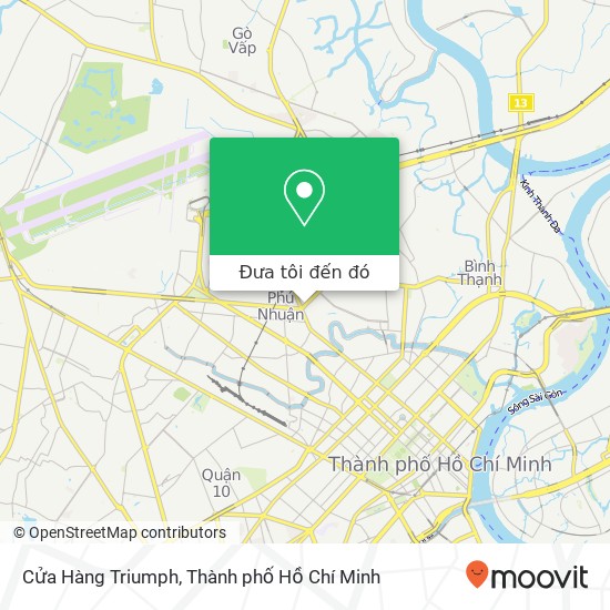 Bản đồ Cửa Hàng Triumph, ĐƯỜNG Phan Đăng Lưu Quận Phú Nhuận, Thành Phố Hồ Chí Minh