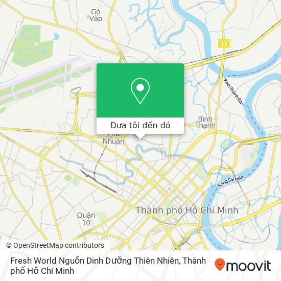 Bản đồ Fresh World Nguồn Dinh Dưỡng Thiên Nhiên, ĐƯỜNG Cù Lao Quận Phú Nhuận, Thành Phố Hồ Chí Minh