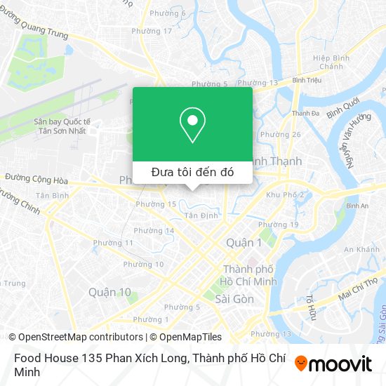 Bản đồ Food House 135 Phan Xích Long