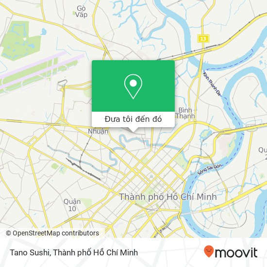 Bản đồ Tano Sushi, 206 ĐƯỜNG Phan Xích Long Quận Phú Nhuận, Thành Phố Hồ Chí Minh