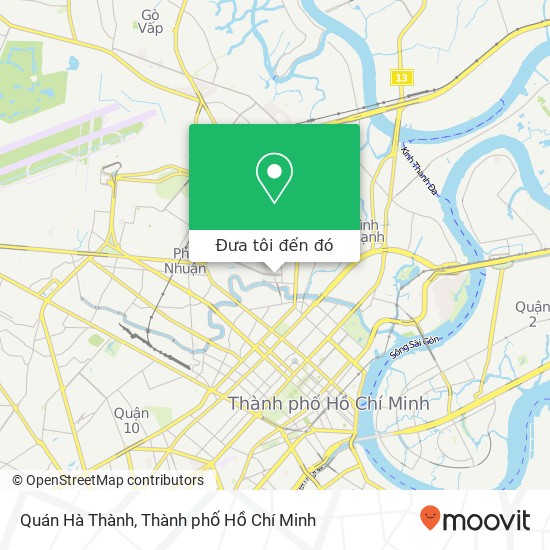 Bản đồ Quán Hà Thành, ĐƯỜNG Phan Xích Long Quận Bình Thạnh, Thành Phố Hồ Chí Minh