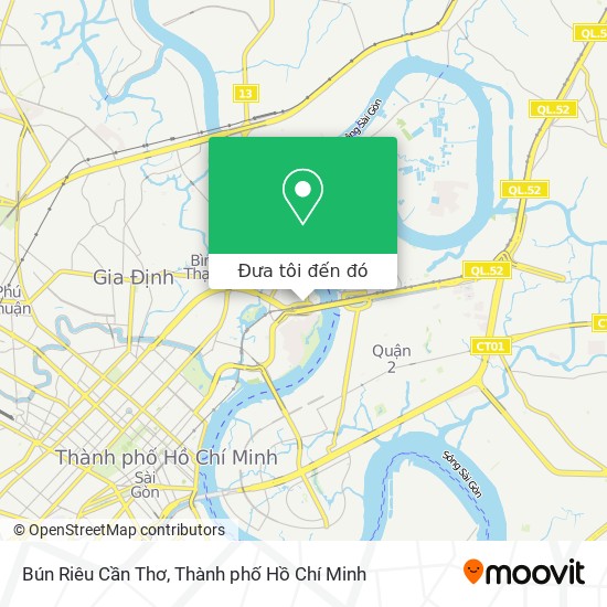 Bản đồ Bún Riêu Cần Thơ