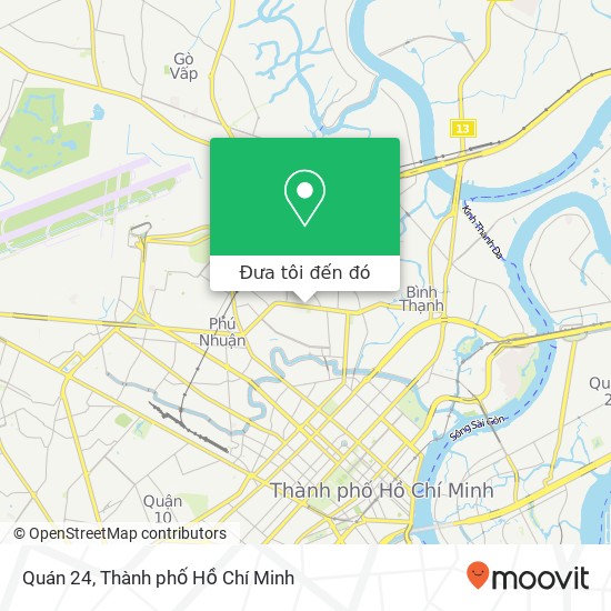 Bản đồ Quán 24, 24 ĐƯỜNG Phan Đăng Lưu Quận Bình Thạnh, Thành Phố Hồ Chí Minh