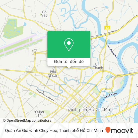 Bản đồ Quán Ăn Gia Đình Chey Hoa, ĐƯỜNG Trần Kế Xương Quận Phú Nhuận, Thành Phố Hồ Chí Minh