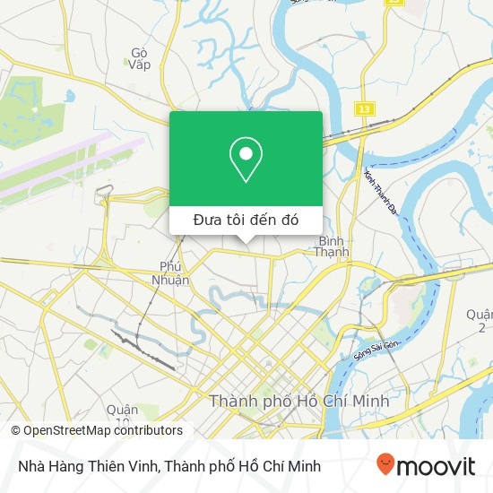 Bản đồ Nhà Hàng Thiên Vinh, ĐƯỜNG Hoàng Hoa Thám Quận Bình Thạnh, Thành Phố Hồ Chí Minh
