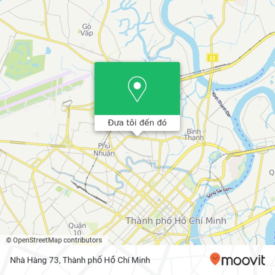 Bản đồ Nhà Hàng 73, 73 ĐƯỜNG Phan Đăng Lưu Quận Phú Nhuận, Thành Phố Hồ Chí Minh