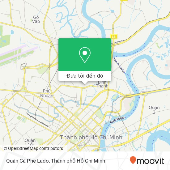 Bản đồ Quán Cà Phê Lado, ĐƯỜNG Lê Quang Định Quận Bình Thạnh, Thành Phố Hồ Chí Minh