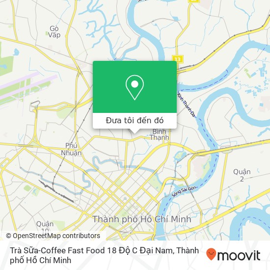 Bản đồ Trà Sữa-Coffee Fast Food 18 Độ C Đại Nam, ĐƯỜNG Huỳnh Đình Hai Quận Bình Thạnh, Thành Phố Hồ Chí Minh