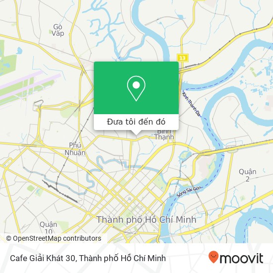 Bản đồ Cafe Giải Khát 30, 30 ĐƯỜNG Lê Quang Định Quận Bình Thạnh, Thành Phố Hồ Chí Minh