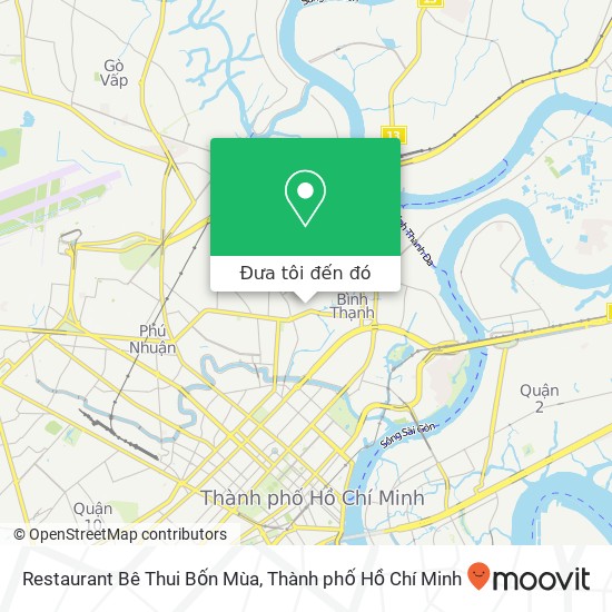 Bản đồ Restaurant Bê Thui Bốn Mùa, ĐƯỜNG Huỳnh Đình Hai Quận Bình Thạnh, Thành Phố Hồ Chí Minh