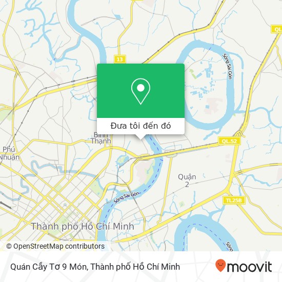 Bản đồ Quán Cầy Tơ 9 Món, 100 ĐƯỜNG Nguyễn Văn Thương Quận Bình Thạnh, Thành Phố Hồ Chí Minh