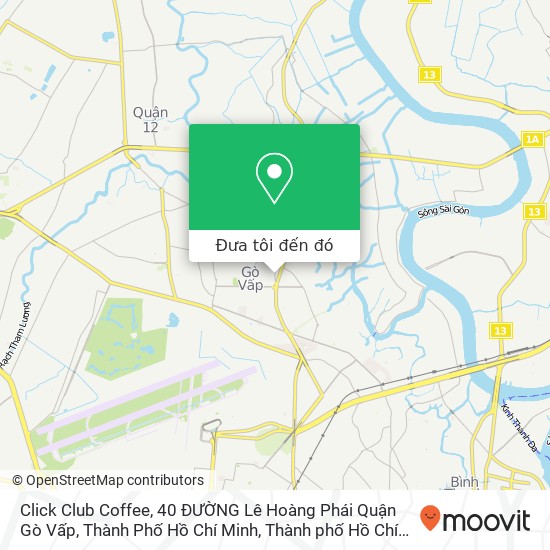 Bản đồ Click Club Coffee, 40 ĐƯỜNG Lê Hoàng Phái Quận Gò Vấp, Thành Phố Hồ Chí Minh