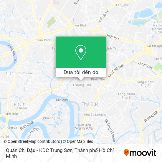 Bản đồ Quán Chị Dậu - KDC Trung Sơn