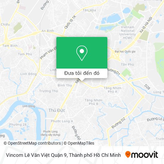 Bản đồ Vincom Lê Văn Việt Quận 9