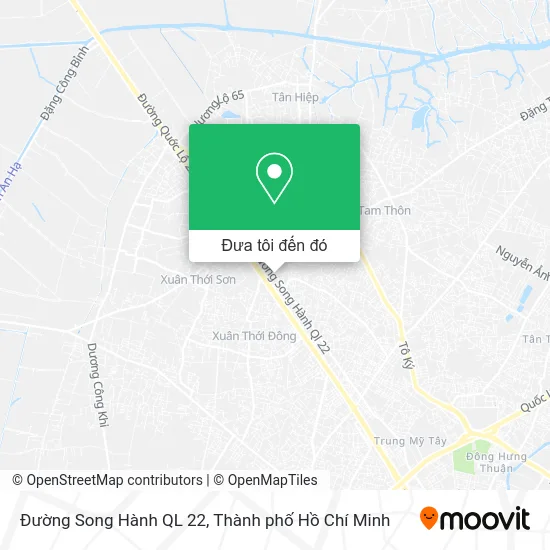 Bản đồ Đường Song Hành QL 22