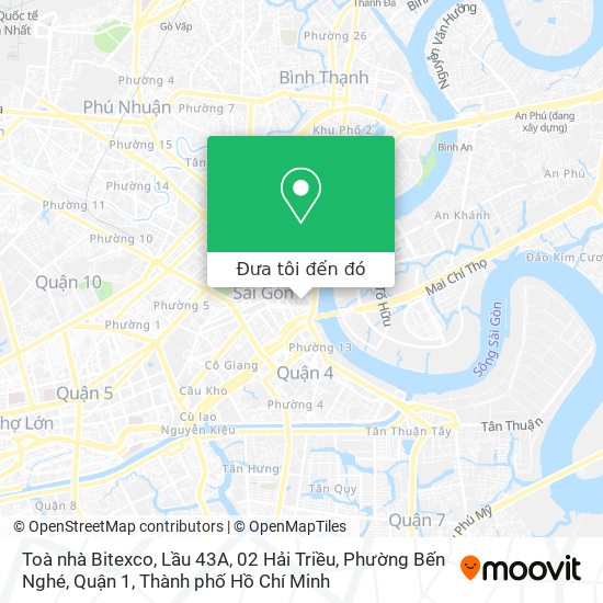 Bản đồ Toà nhà Bitexco, Lầu 43A, 02 Hải Triều, Phường Bến Nghé, Quận 1
