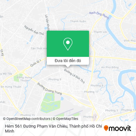 Bản đồ Hẻm 561 Đường Phạm Văn Chiêu