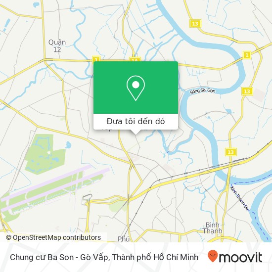 Bản đồ Chung cư Ba Son - Gò Vấp