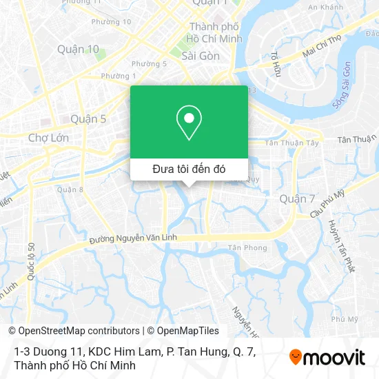 Bản đồ 1-3 Duong 11, KDC Him Lam, P. Tan Hung, Q. 7
