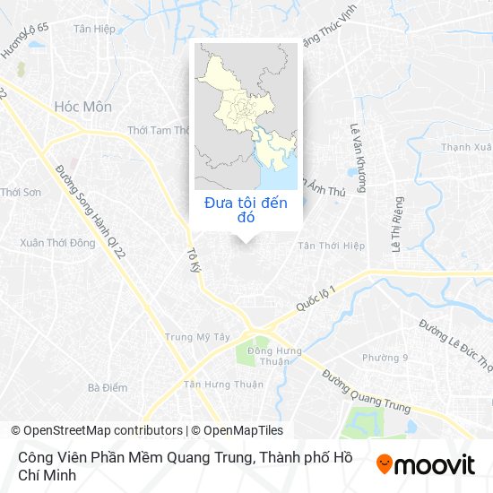 Bản đồ Công Viên Phần Mềm Quang Trung