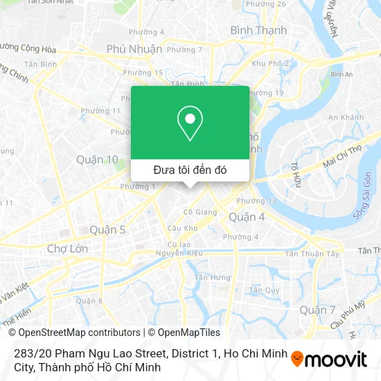 Bản đồ 283 / 20 Pham Ngu Lao Street, District 1, Ho Chi Minh City