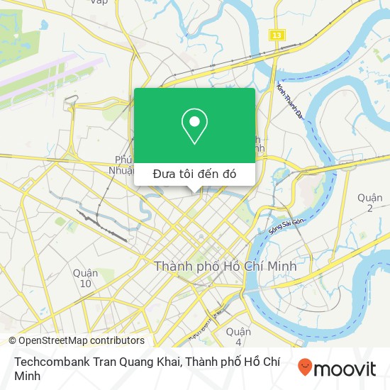 Bản đồ Techcombank Tran Quang Khai