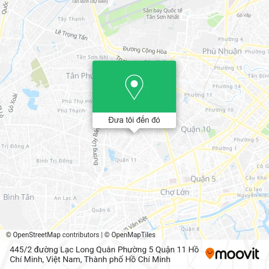 Bản đồ 445 / 2 đường Lạc Long Quân Phường 5 Quận 11 Hồ Chí Minh, Việt Nam