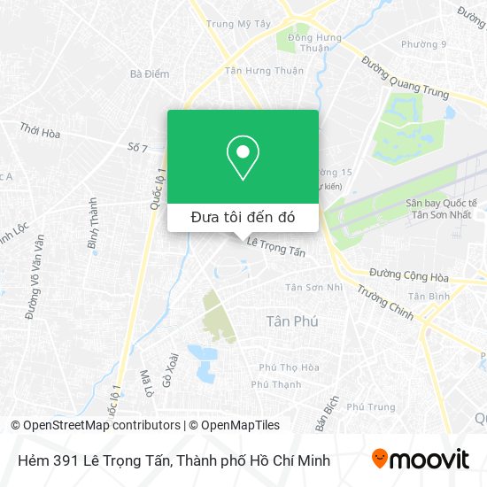 Bản đồ Hẻm 391 Lê Trọng Tấn