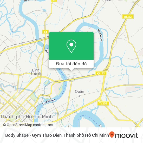 Bản đồ Body Shape - Gym Thao Dien