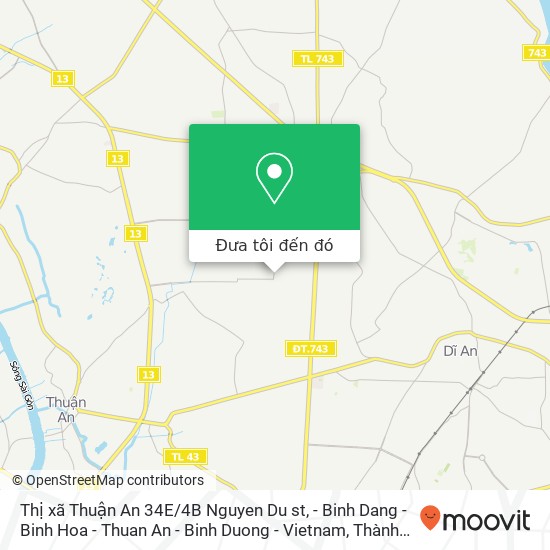 Bản đồ Thị xã Thuận An 34E / 4B Nguyen Du st, - Binh Dang - Binh Hoa - Thuan An - Binh Duong - Vietnam