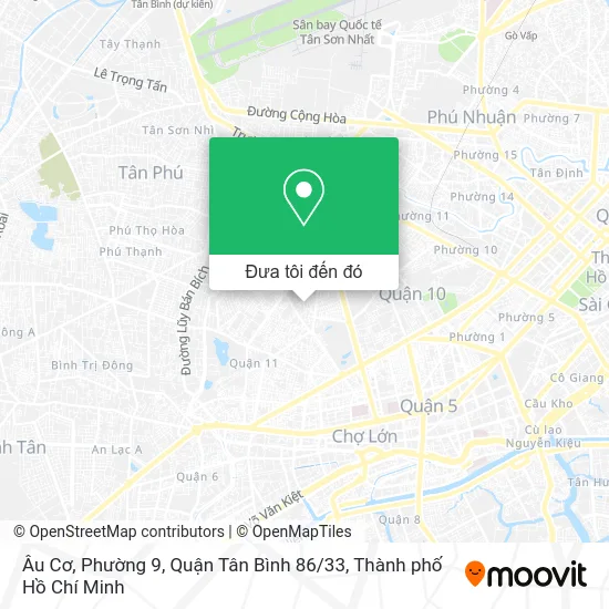 Bản đồ Âu Cơ, Phường 9, Quận Tân Bình 86 / 33
